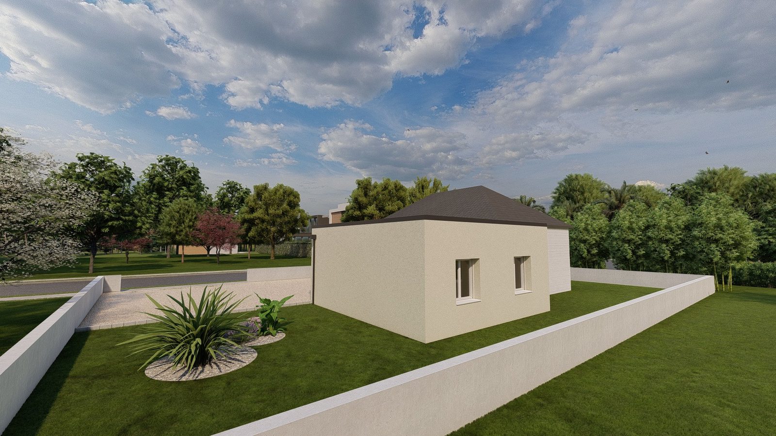 Autre vue du modèle MB Extension 40 Chambres — Maisons MB Habitat