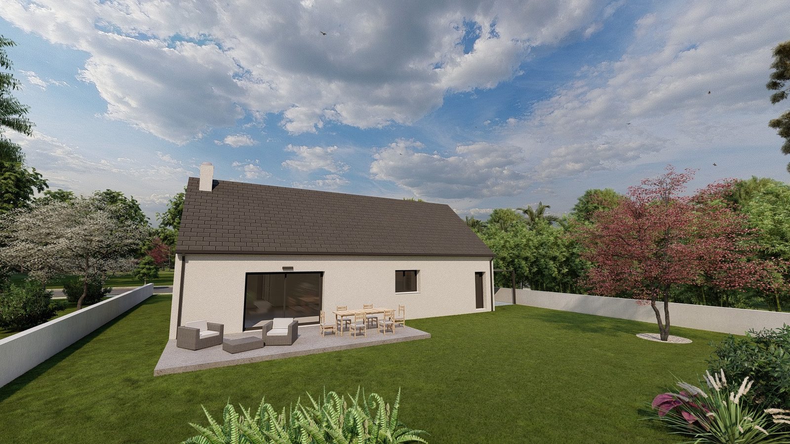 Autre vue du modèle MB Familiale 120 Bureau — Maisons MB Habitat