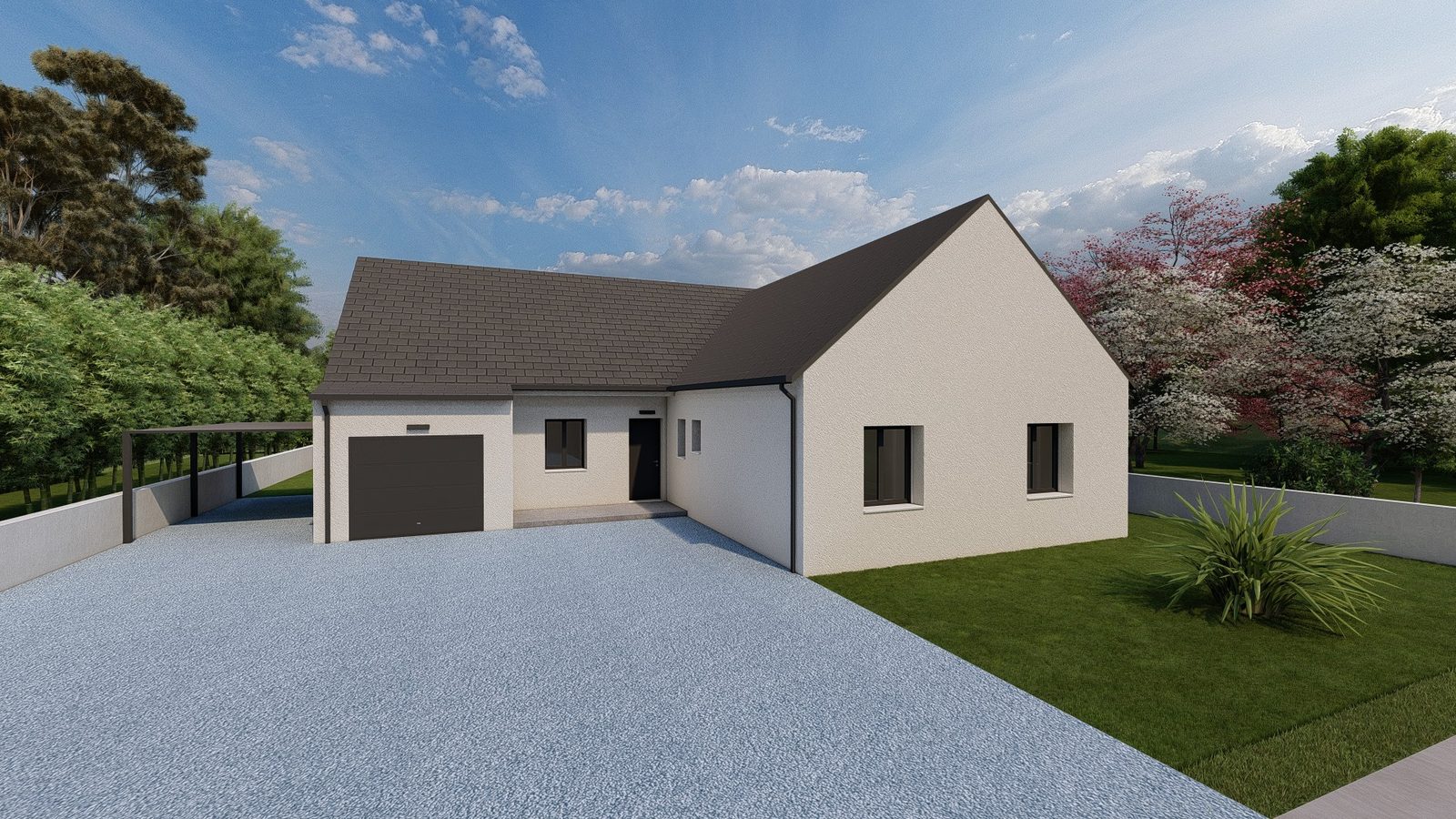 Visuel du modèle MB Familiale 120 Bureau — Maisons MB Habitat