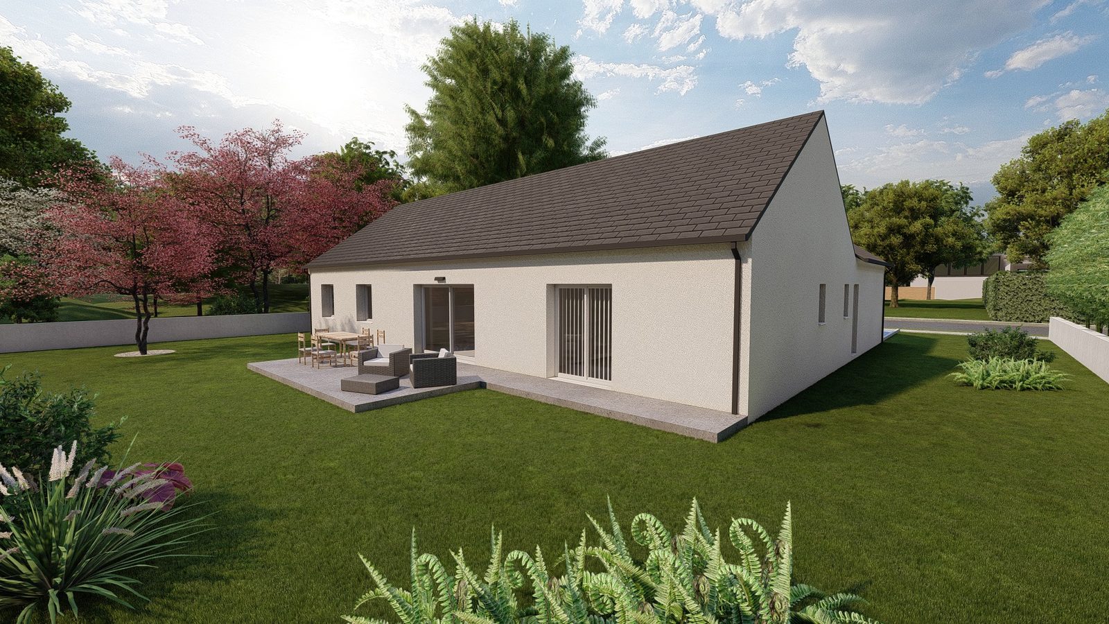 Autre vue du modèle MB Familiale 130 Quatre Chambres — Maisons MB Habitat
