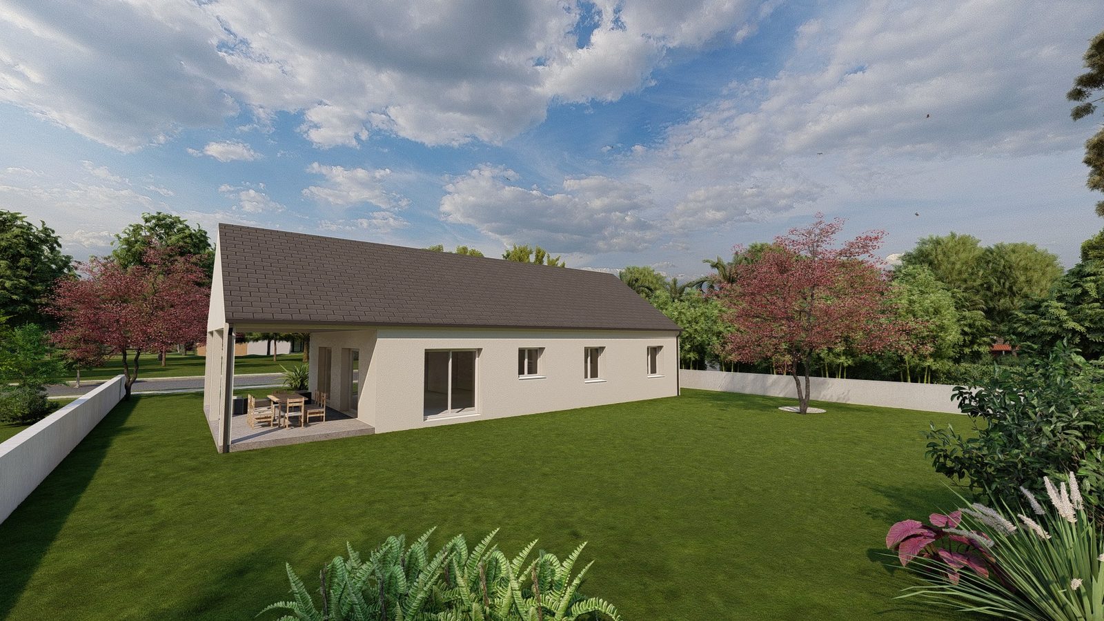 Autre vue du modèle MB Plain-pied 100 Confort — Maisons MB Habitat