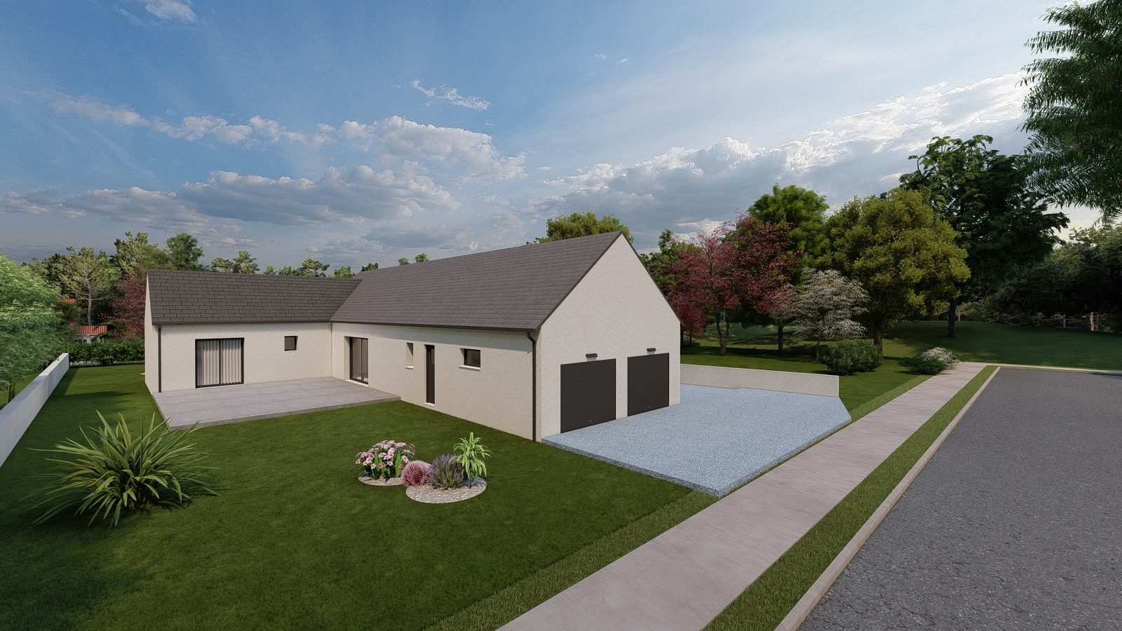 Autre vue du modèle MB Plain-pied 115 Double Garage — Maisons MB Habitat