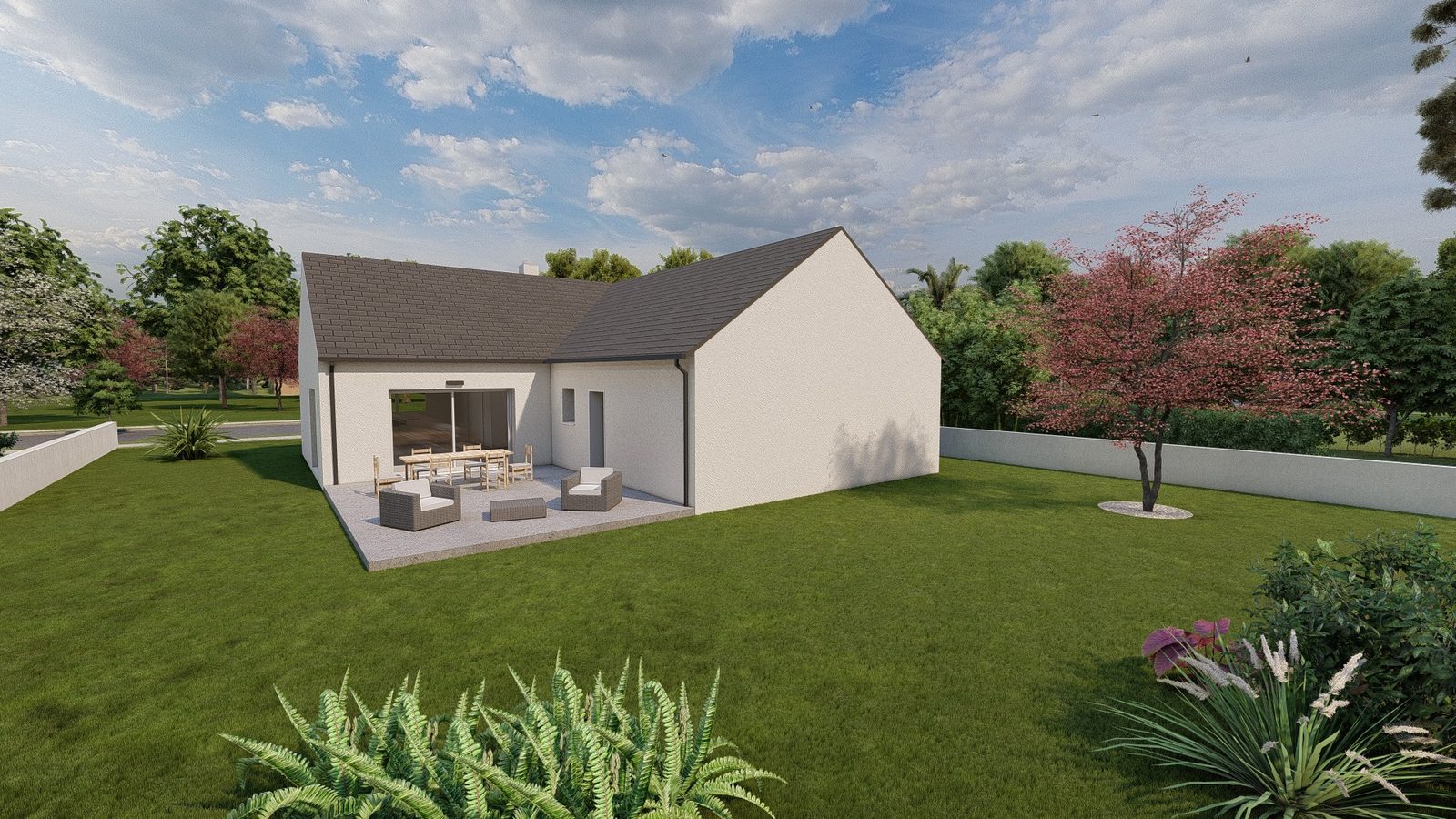 Autre vue du modèle MB Plain-pied 120 Accessible Garage — Maisons MB Habitat