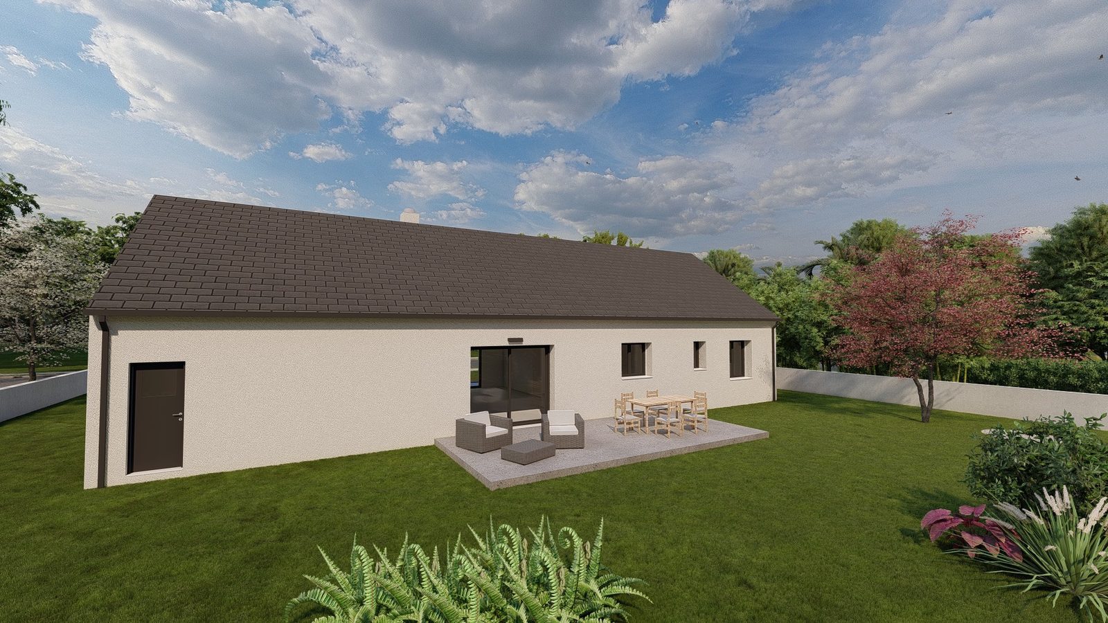 Autre vue du modèle MB Plain-pied 90 Grand Garage — Maisons MB Habitat