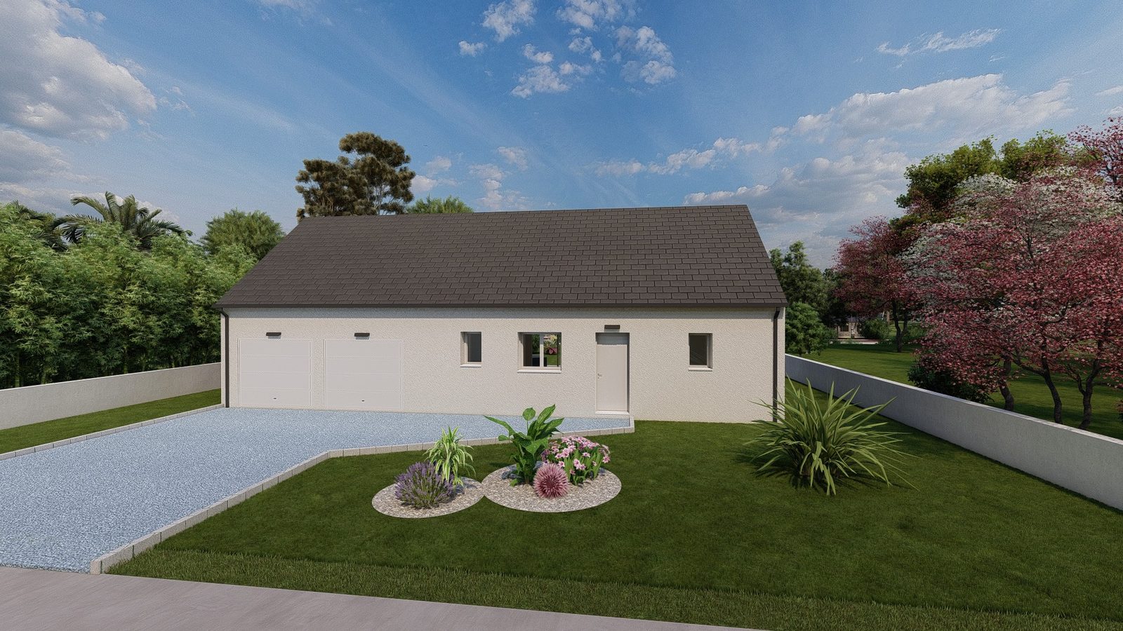 Visuel du modèle MB Primo 60 Garage Double — Maisons MB Habitat