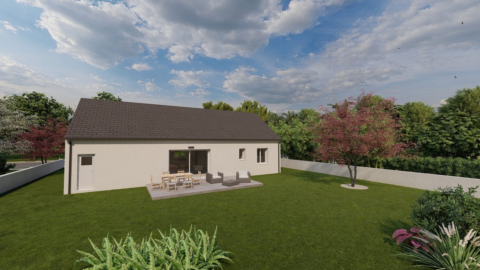 Autre vue du modèle MB Primo 75 Garage — Maisons MB Habitat