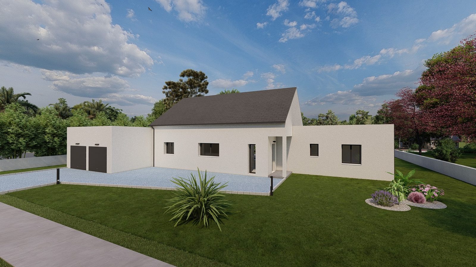 Visuel du modèle MB Signature 145 Double Garage — Maisons MB Habitat