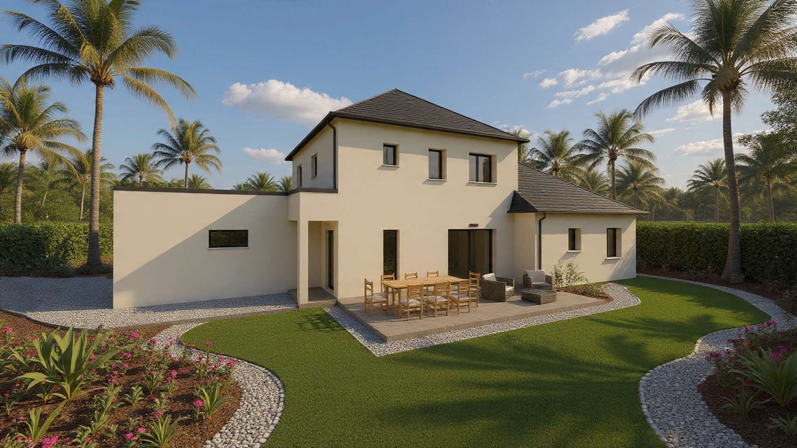 Autre vue du modèle MB Signature 165 Six Chambres — Maisons MB Habitat