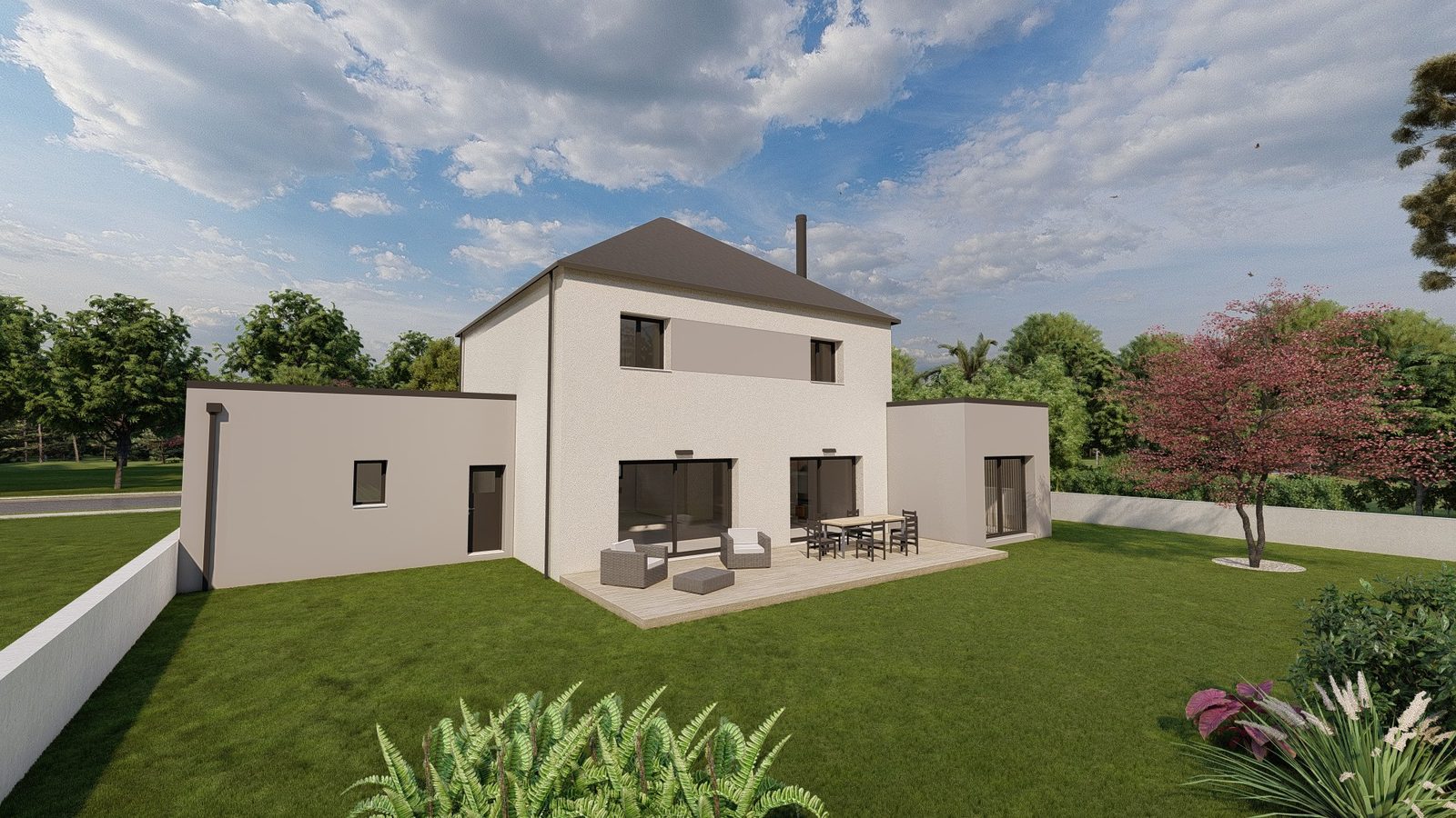 Autre vue du modèle MB Signature 185 Quatre Chambres Bureau — Maisons MB Habitat
